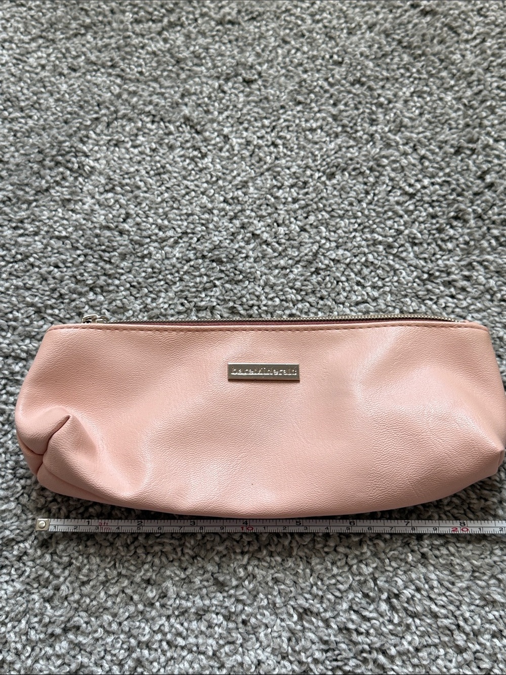Bare minerals light pink makeup brush bag